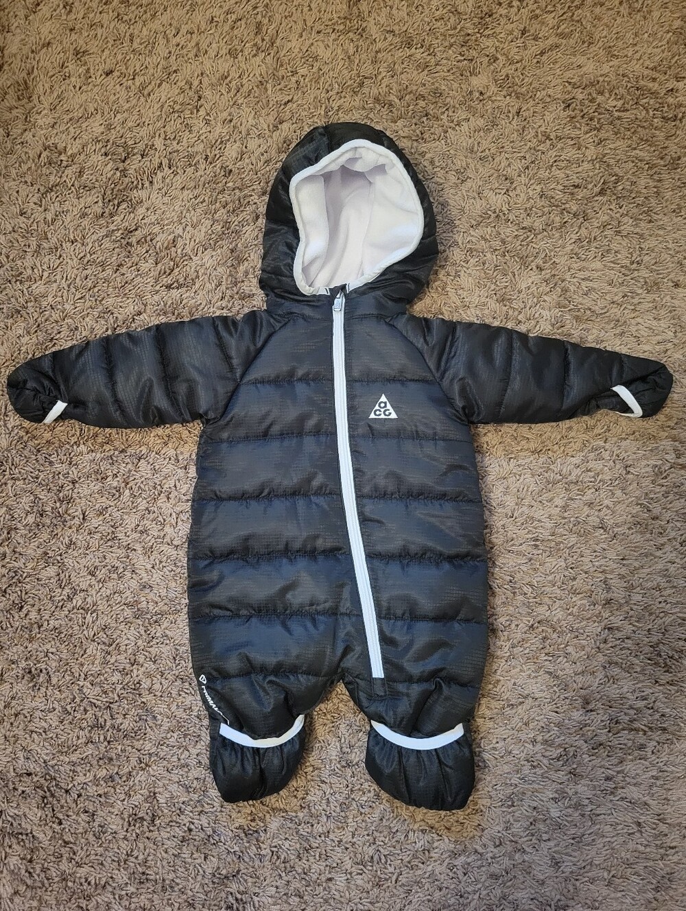 Nike ACG Black Puffer Baby One-Piece Snowsuit Size 3M